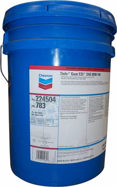 Delo Gear Lubricant ESI SAE 85W-140 18.9L