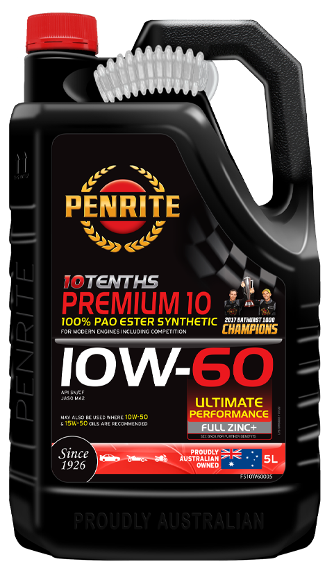 Penrite Premium 10 10w60 10 Tenths PAO 5L